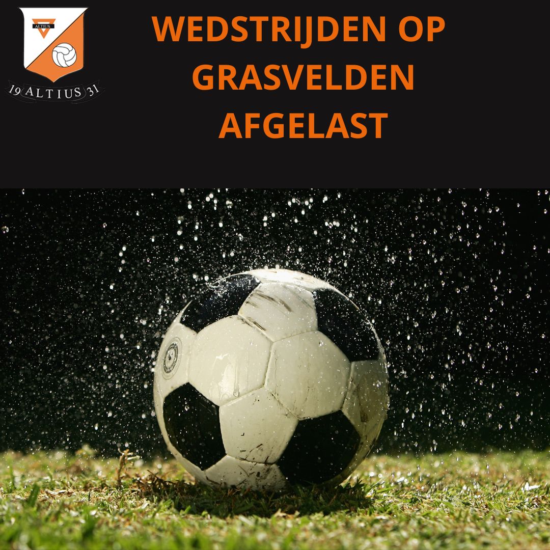 Wedstrijden op gras afgelast